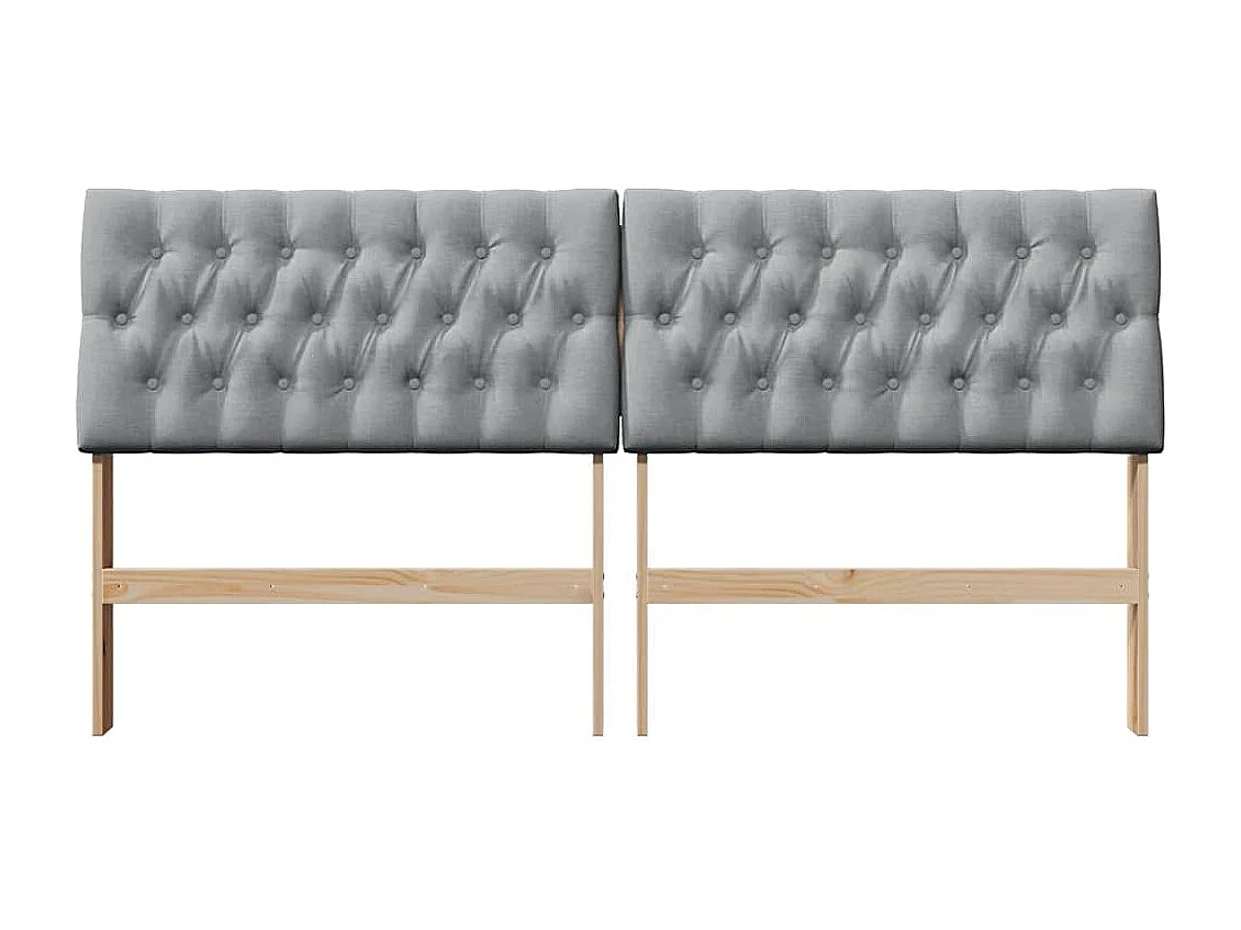 Cabeceira estofada Cinzento-claro 180 cm
