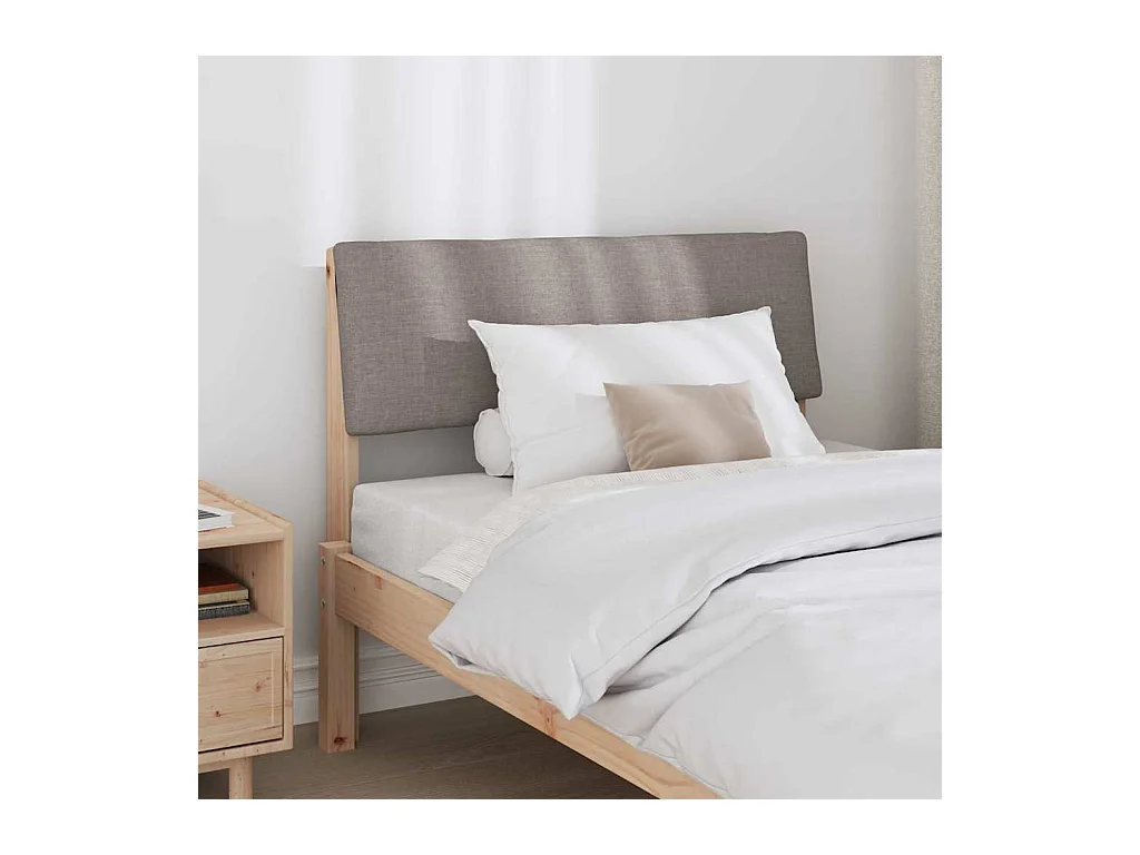 Tête de lit capitonnée Taupe 100 cm Pin massif
