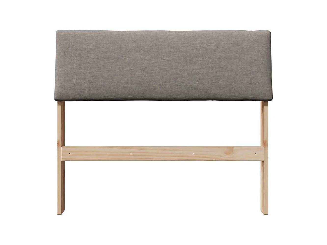 Tête de lit capitonnée Taupe 100 cm Pin massif