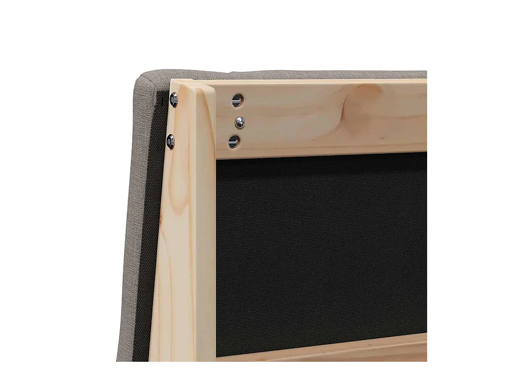 Tête de lit capitonnée Taupe 100 cm Pin massif