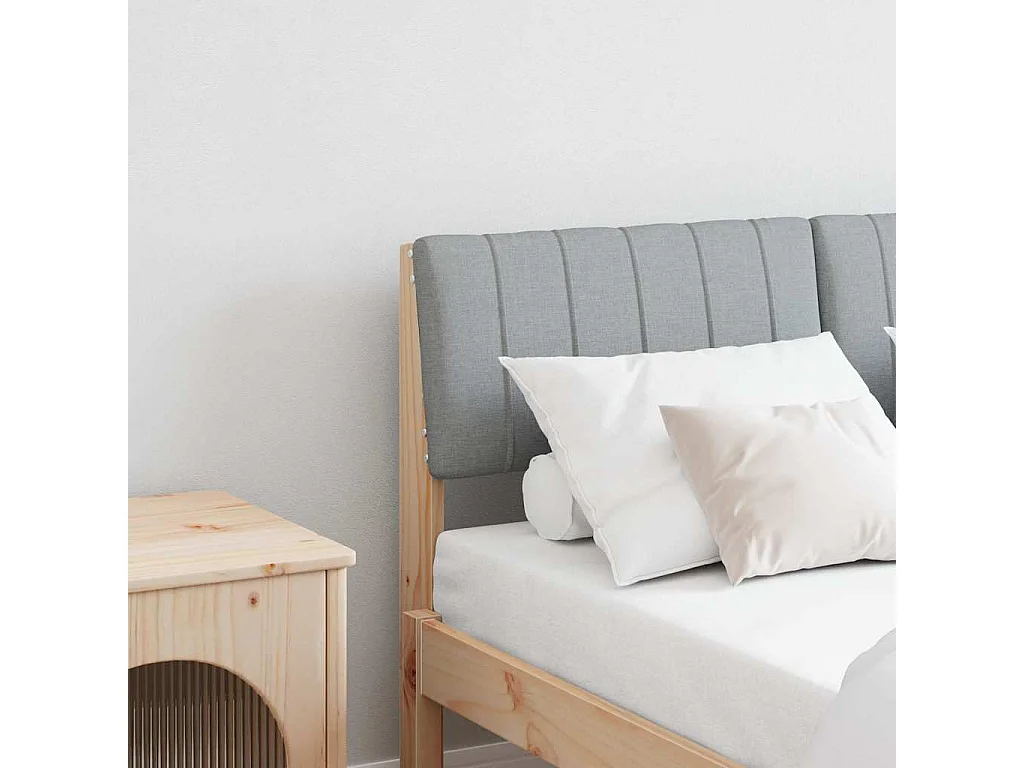 Cabeceira estofada Cinzento-claro 120 cm