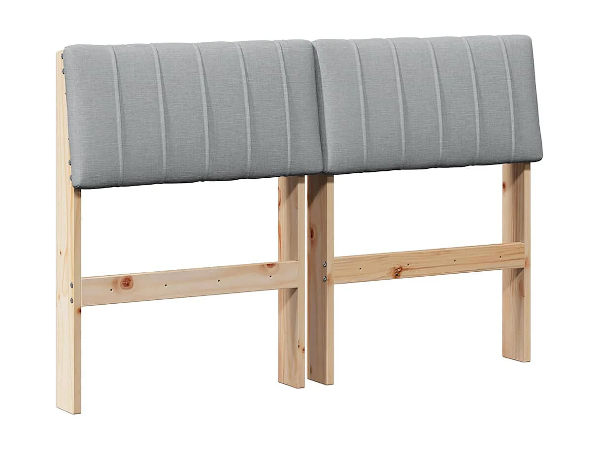 Cabeceira estofada Cinzento-claro 120 cm