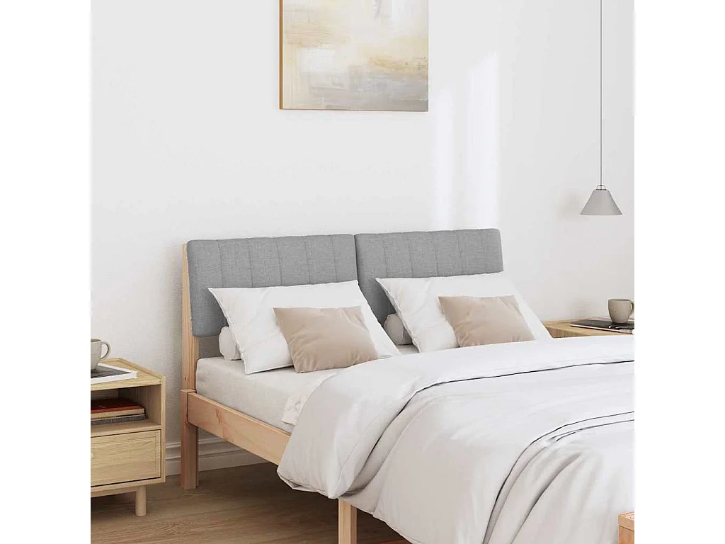Cabeceira estofada Cinzento-claro 120 cm