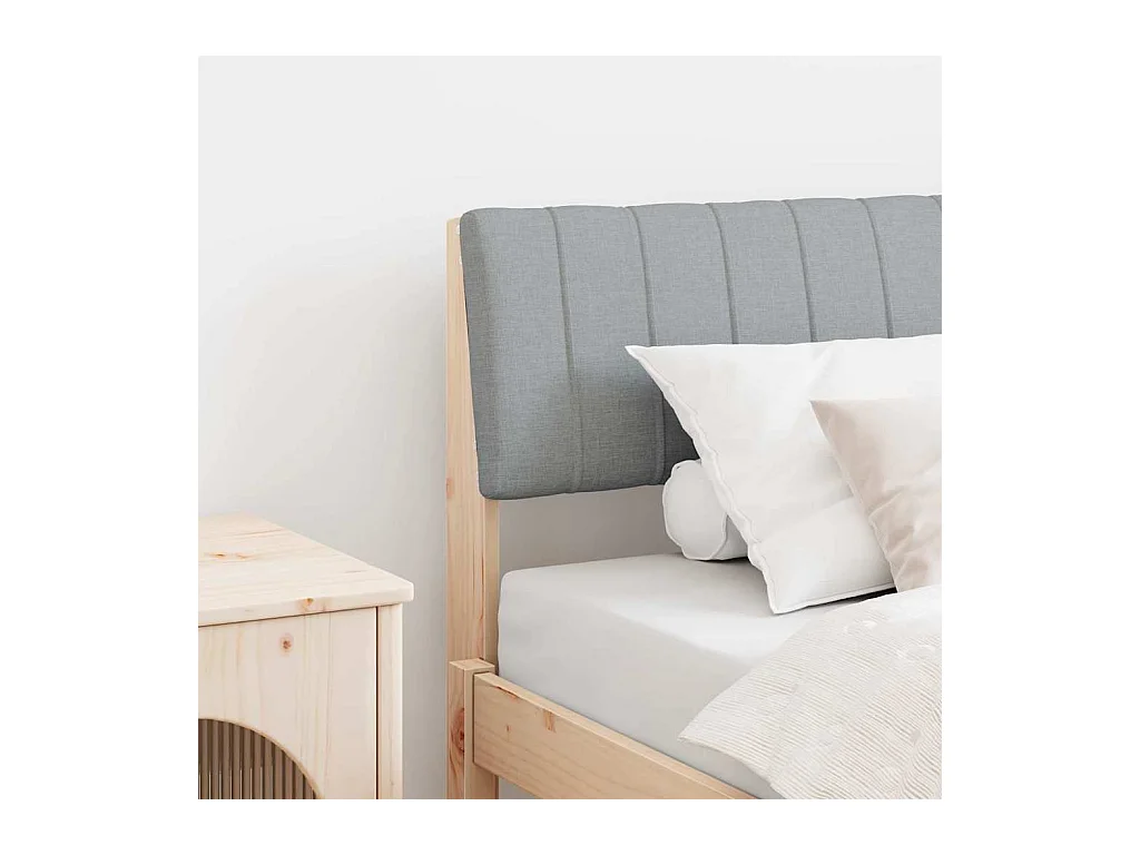 Cabeceira estofada Cinzento-claro 75 cm
