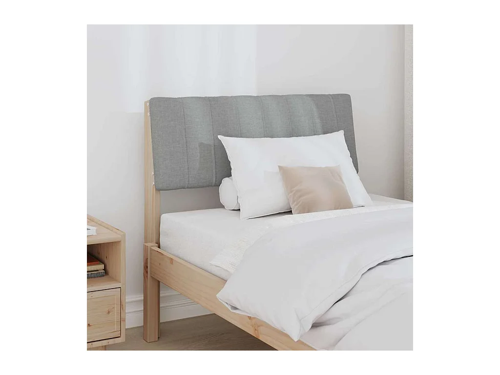 Cabeceira estofada Cinzento-claro 75 cm