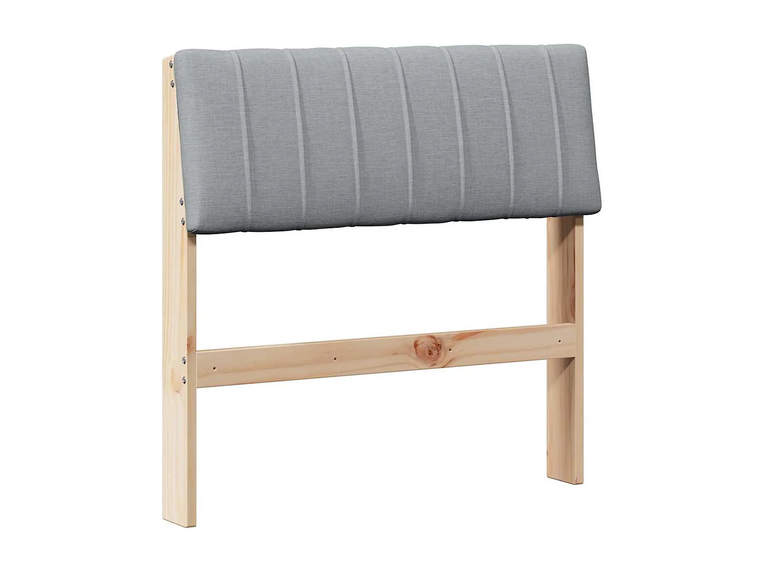 Cabecero tapizado Gris Claro 75 cm Madera de pino macizo