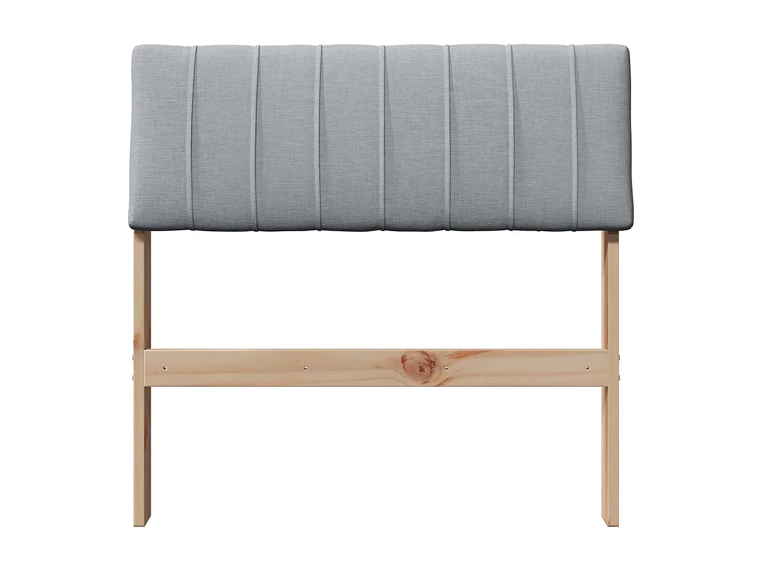 Cabecero tapizado Gris Claro 75 cm Madera de pino macizo