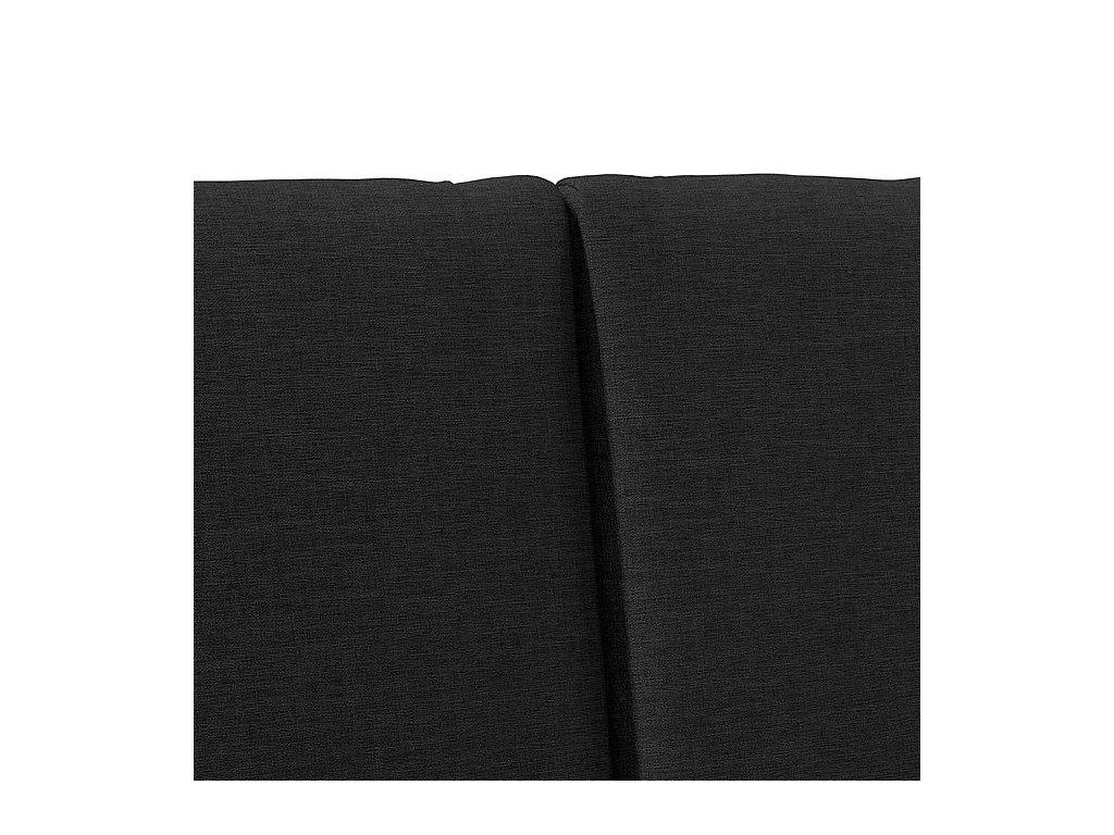 Tête de lit capitonnée Noir 120 cm Pin massif
