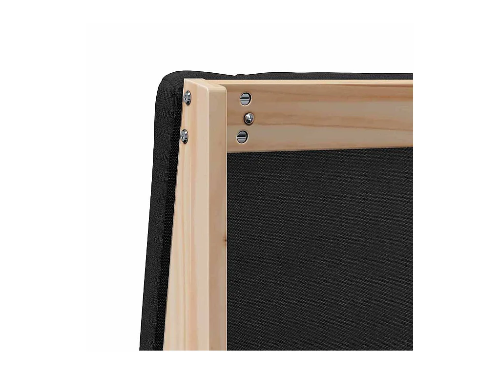 Tête de lit capitonnée Noir 120 cm Pin massif