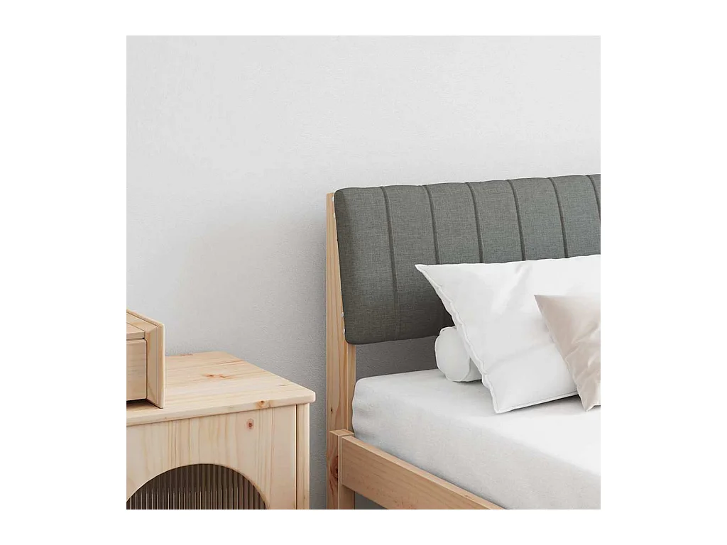 Tête de lit capitonnée Gris foncé 180 cm Pin massif