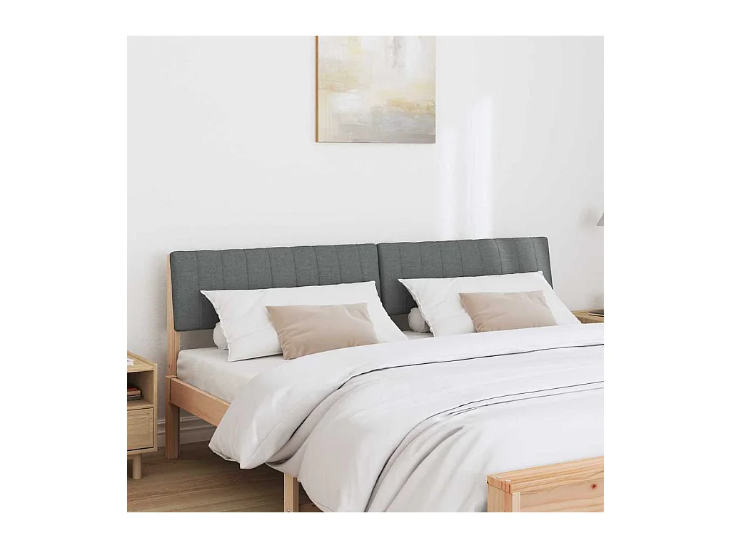 Tête de lit capitonnée Gris foncé 180 cm Pin massif