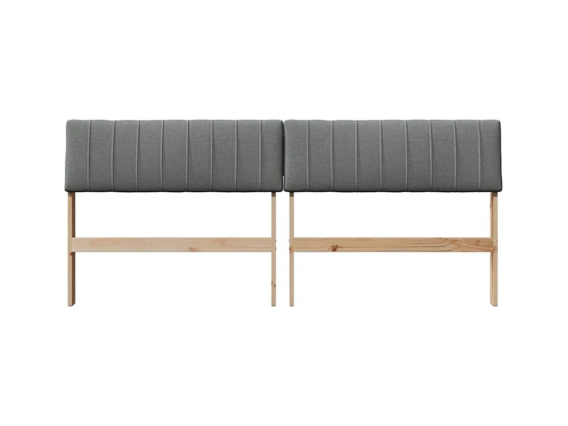 Tête de lit capitonnée Gris foncé 180 cm Pin massif