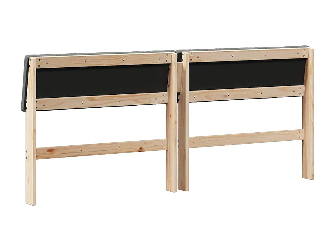 Tête de lit capitonnée Gris foncé 180 cm Pin massif