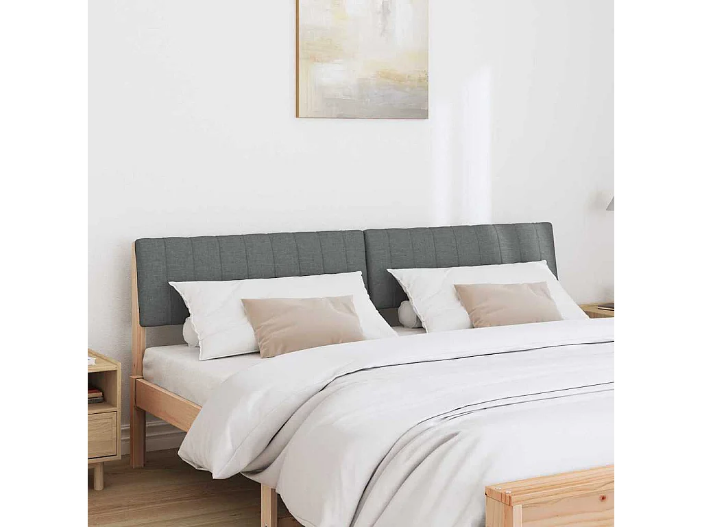 Cabeceira estofada Cinza Escuro 180 cm