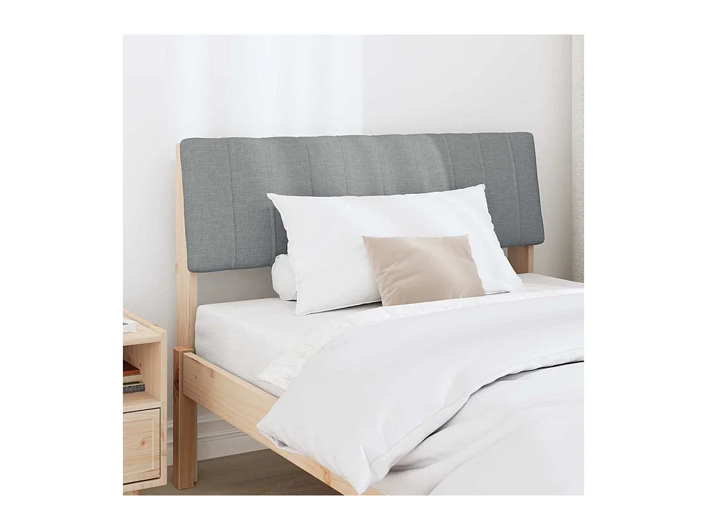 Cabeceira estofada Cinzento-claro 100 cm