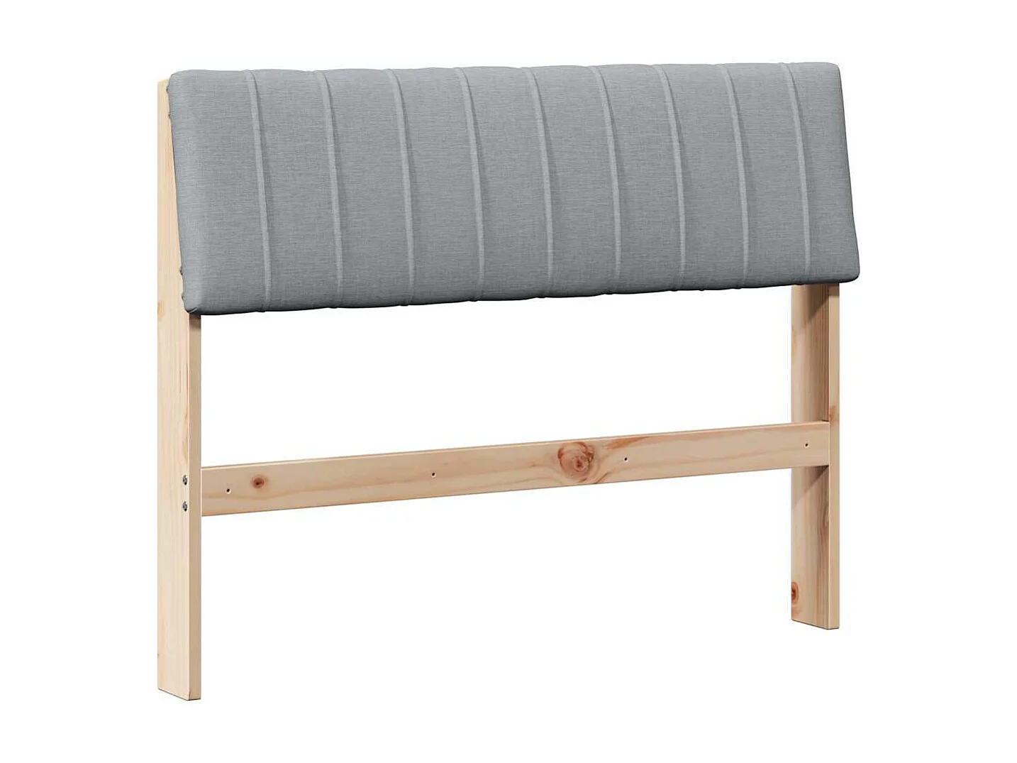 Cabecero tapizado Gris Claro 100 cm Madera de pino macizo