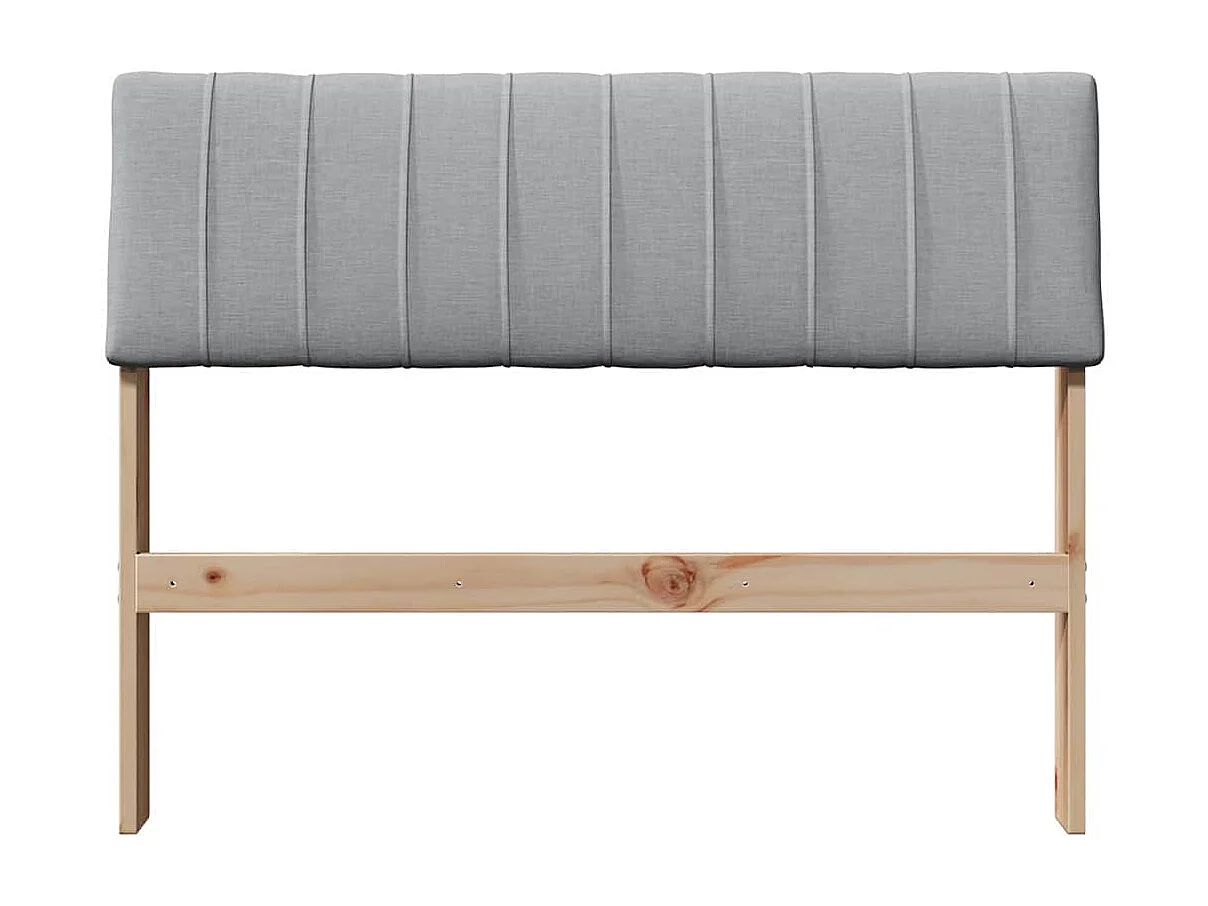 Cabecero tapizado Gris Claro 100 cm Madera de pino macizo