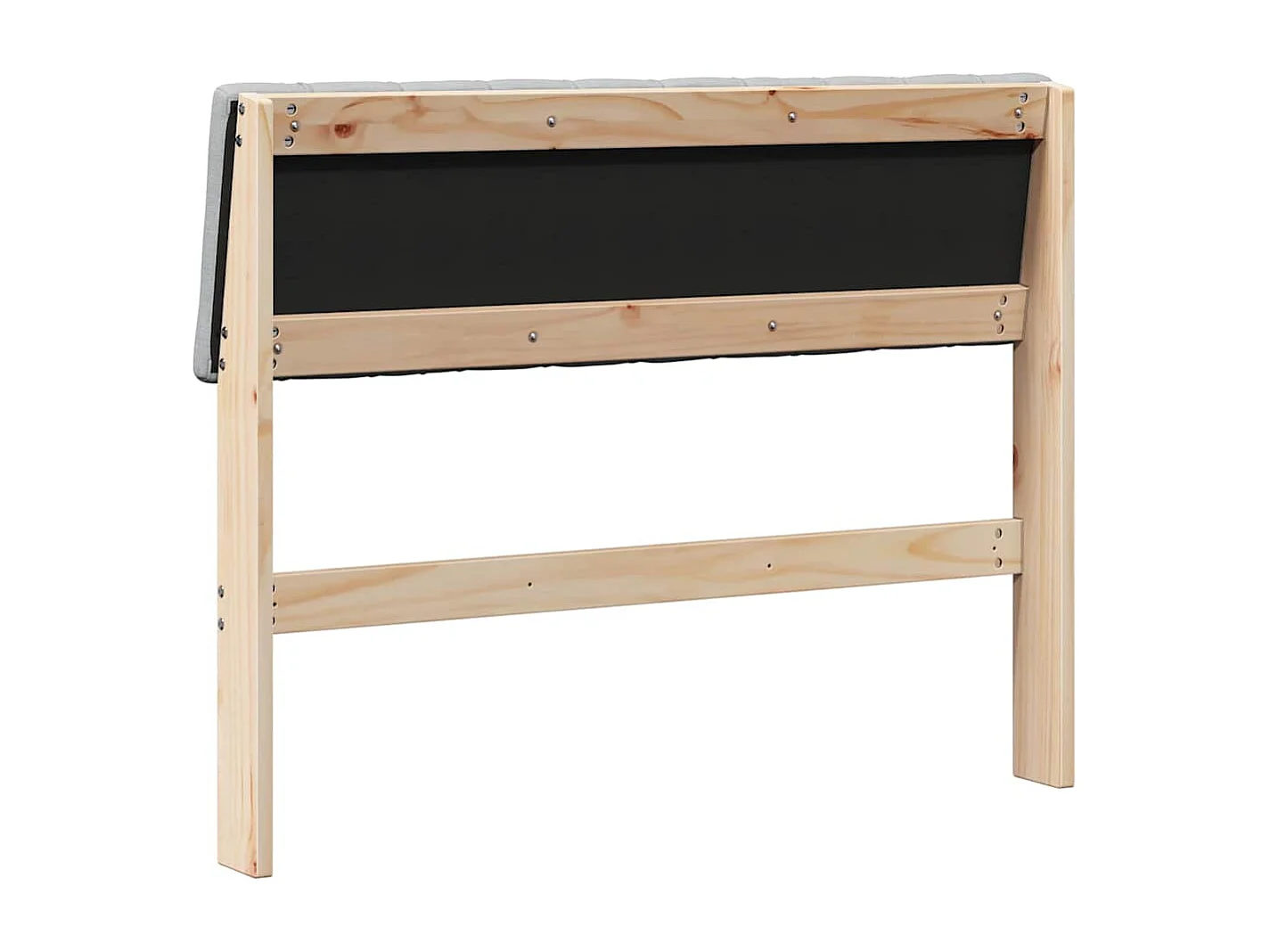 Cabecero tapizado Gris Claro 100 cm Madera de pino macizo