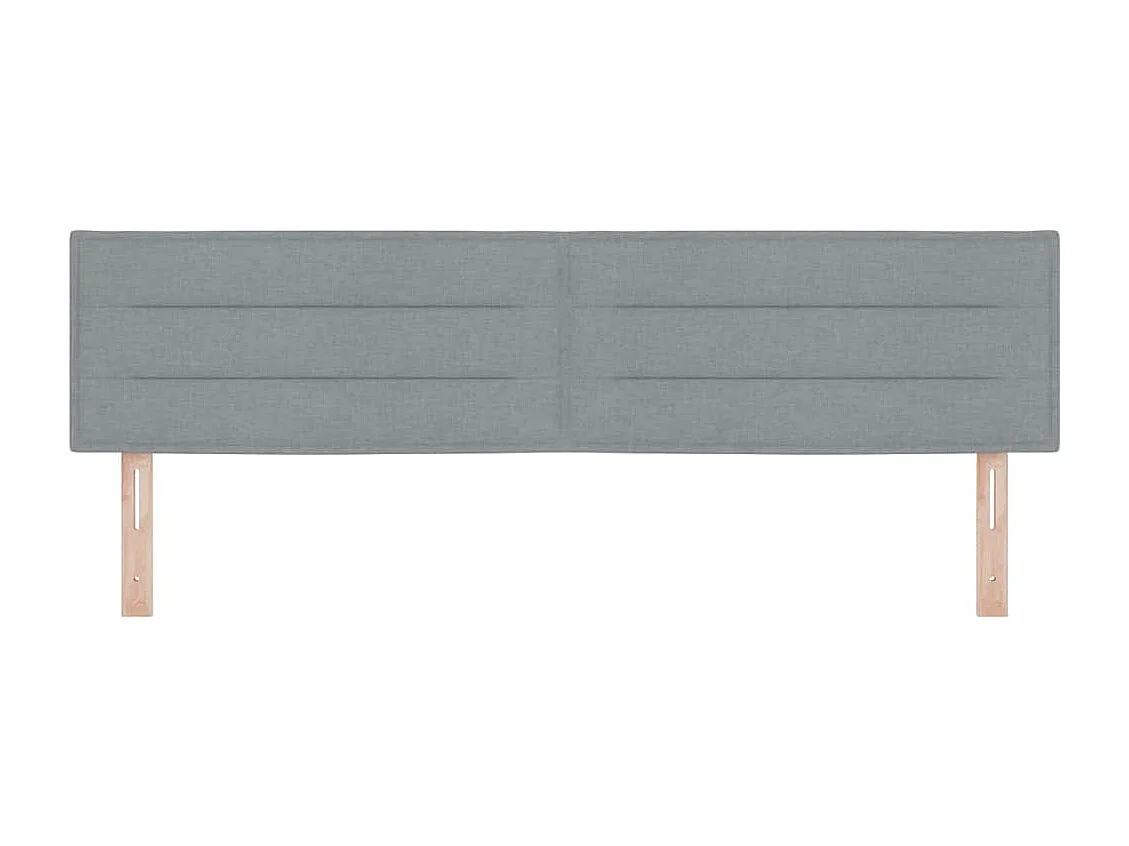 Tête de lit LED avec des lumières à LED Gris clair 180 cm tissu