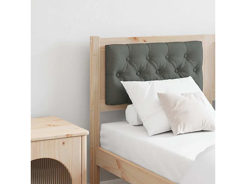 Tête de lit marron et gris foncé 140 cm Bois massif en pin