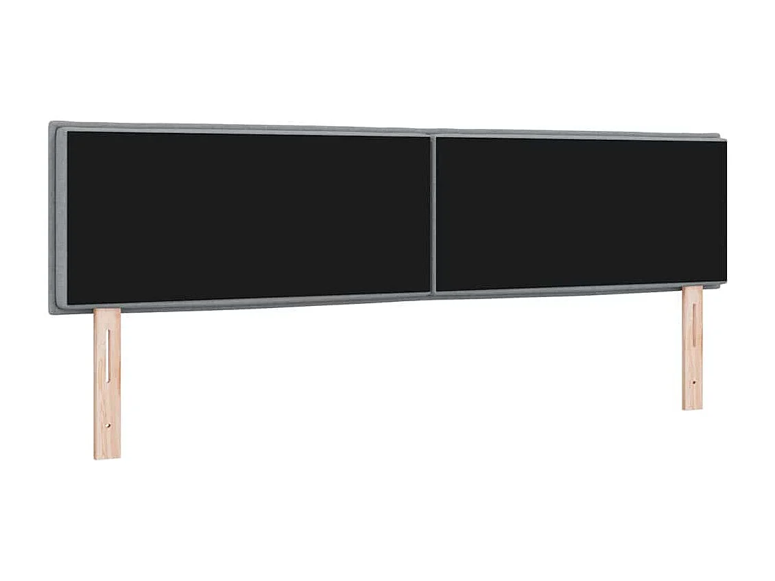 Tête de lit Hauteur réglable Manuel Gris clair 180 cm tissu