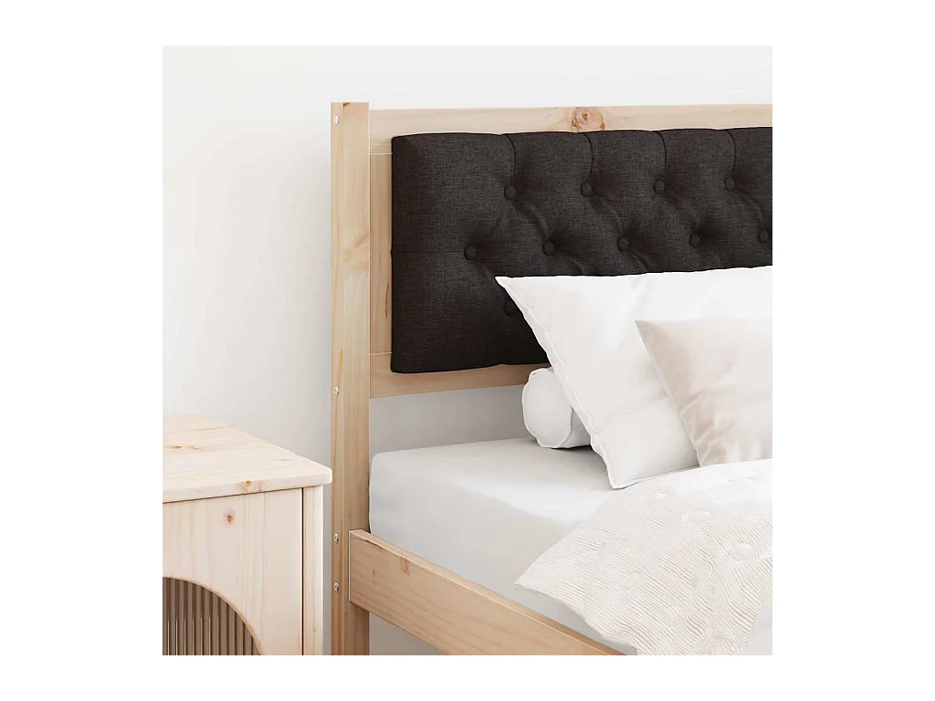 Cabeceira Outros Castanho e preto 90 cm Madeira de pinho maciça