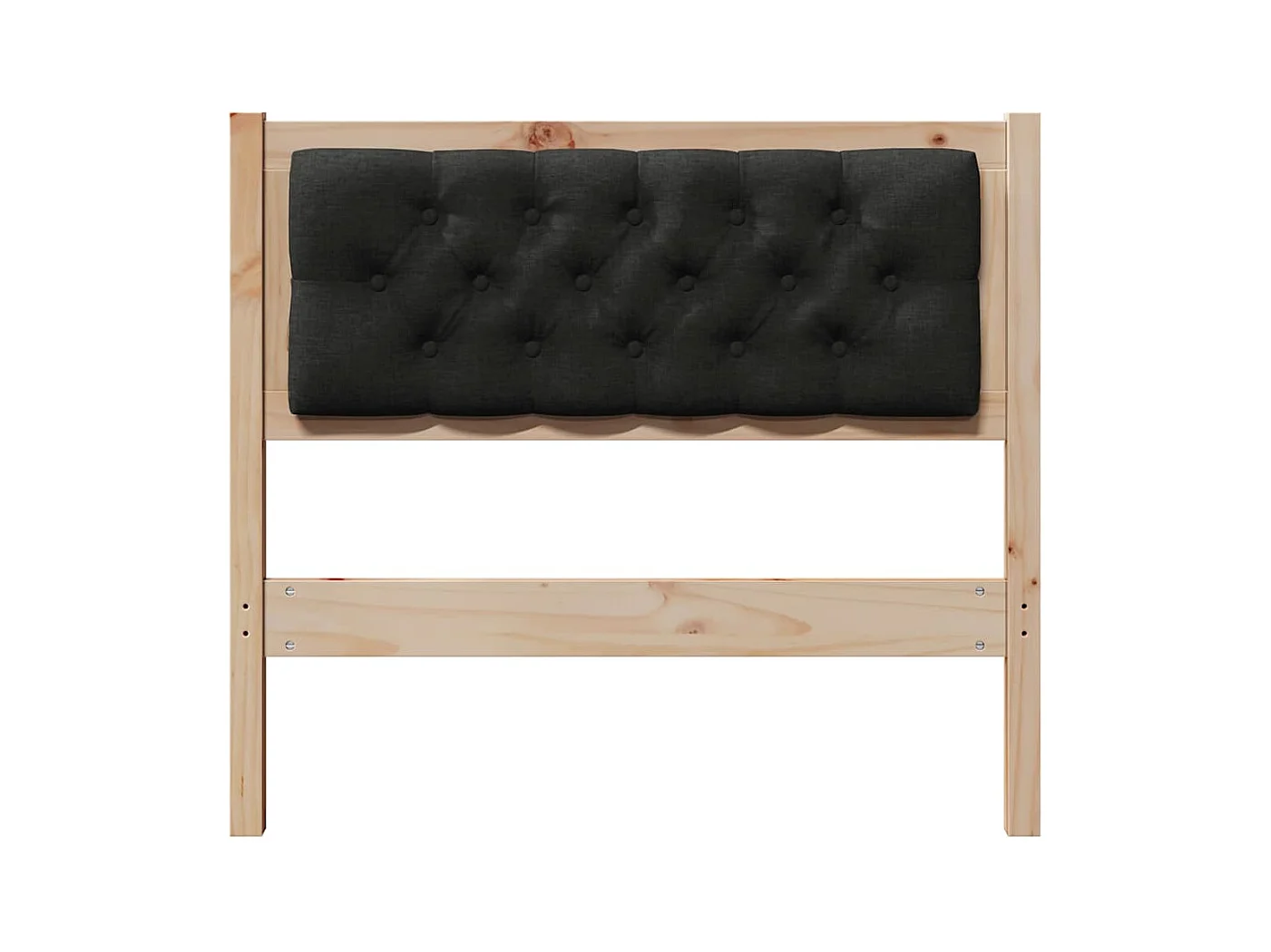 Cabeceira Outros Castanho e preto 90 cm Madeira de pinho maciça