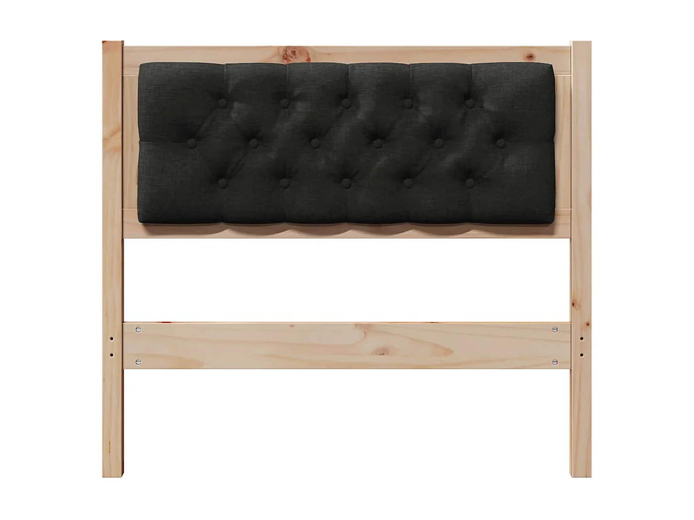 Hoofdbord Anders Bruin en zwart 90 cm Massief grenenhout