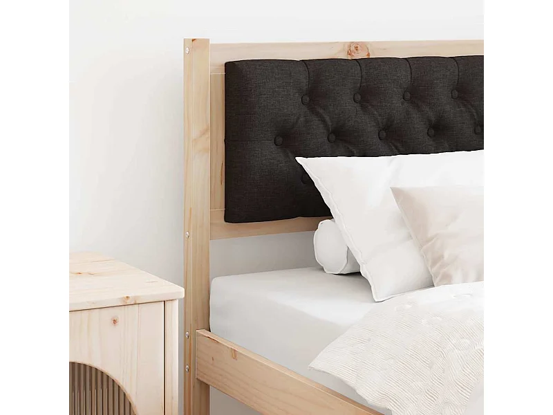 Hoofdbord Anders Bruin en zwart 90 cm Massief grenenhout