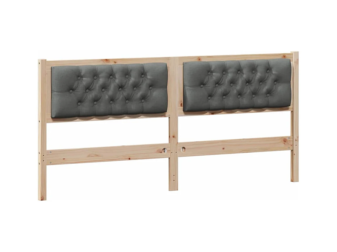 Tête de lit marron et gris foncé 180 cm Bois massif en pin