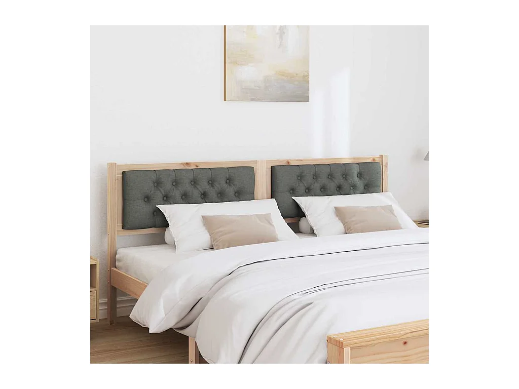 Tête de lit marron et gris foncé 180 cm Bois massif en pin