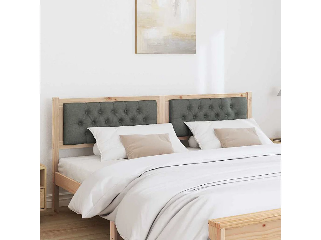 Tête de lit marron et gris foncé 180 cm Bois massif en pin