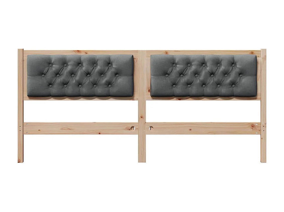 Tête de lit marron et gris foncé 180 cm Bois massif en pin