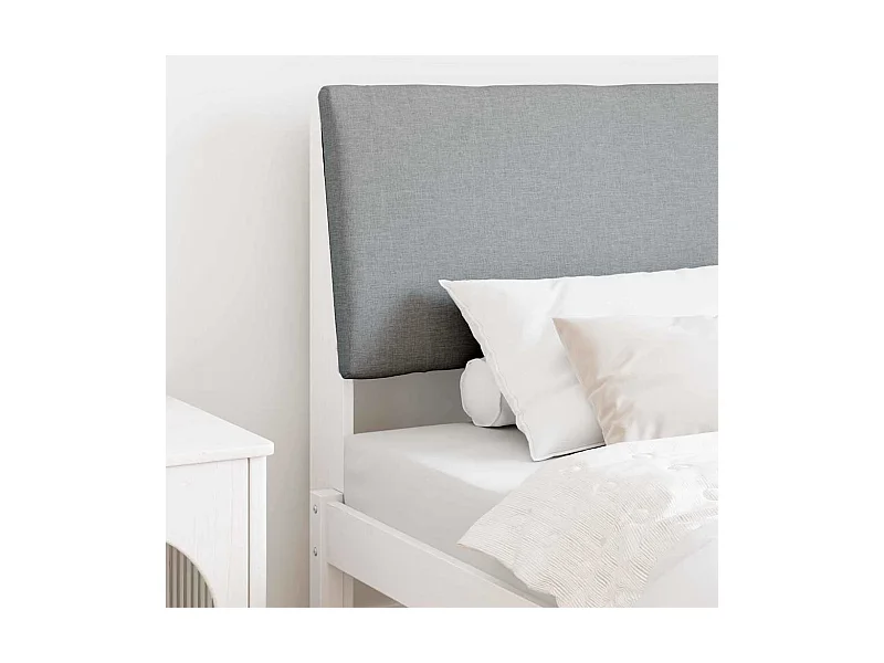 Tête de lit capitonnée Gris clair 90 cm Pin massif