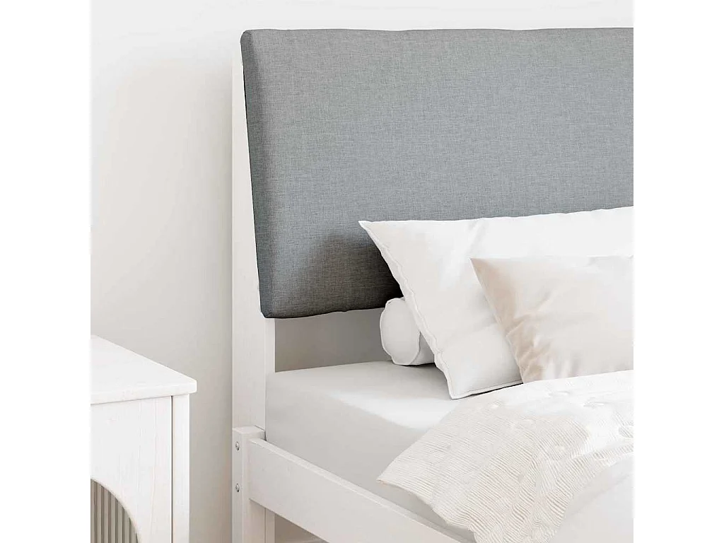 Cabecero tapizado Gris Claro 90 cm Madera de pino macizo