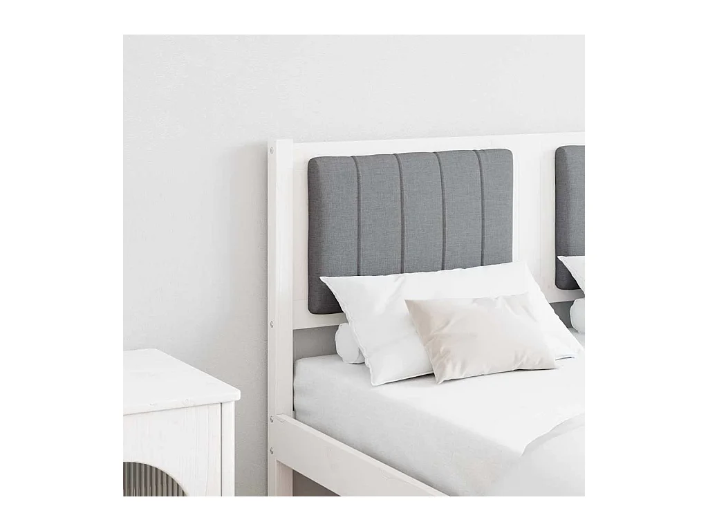 Cabecero tapizado 120 cm Madera de Pino Sólido y Tela