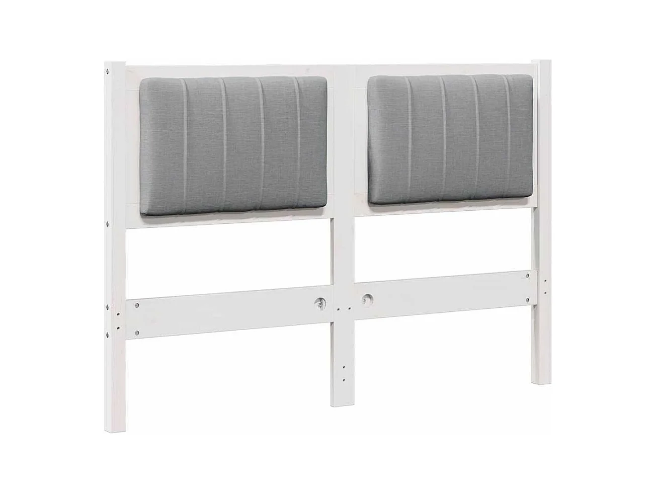 Cabecero tapizado 120 cm Madera de Pino Sólido y Tela