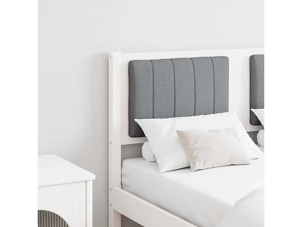 Cabeceira estofada com cabeceira Branco 120 cm