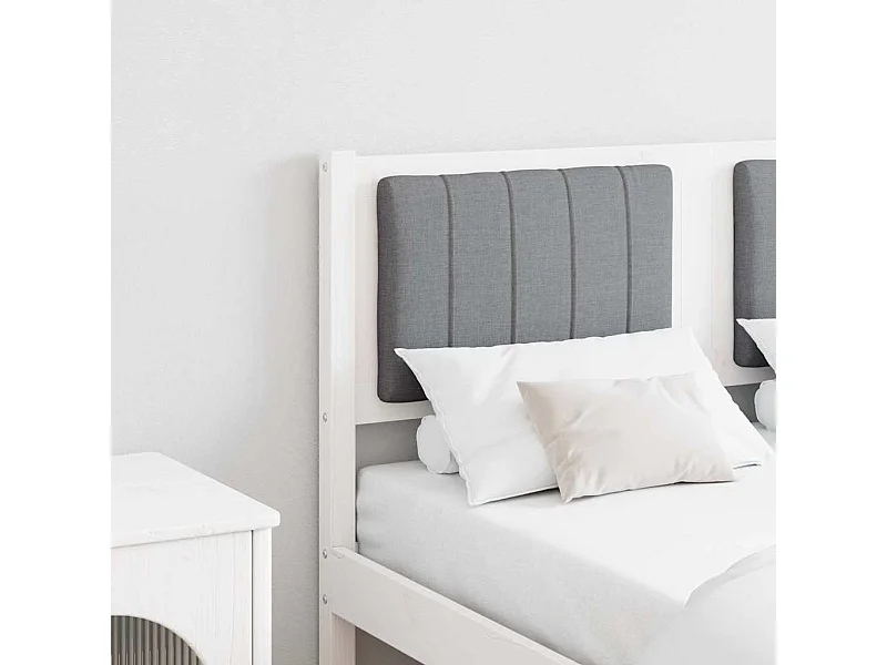 Cabeceira estofada com cabeceira Branco 120 cm
