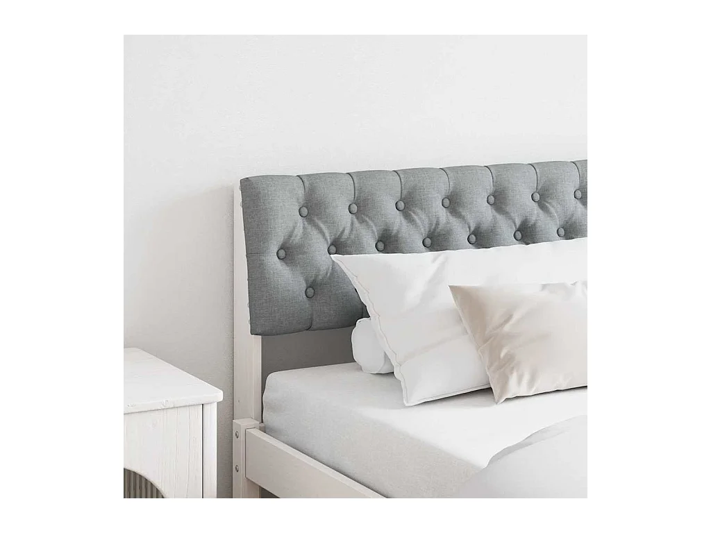 Cabeceira estofada Cinzento-claro 180 cm
