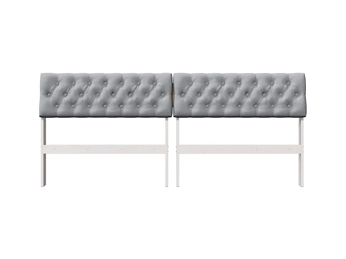 Cabeceira estofada Cinzento-claro 180 cm