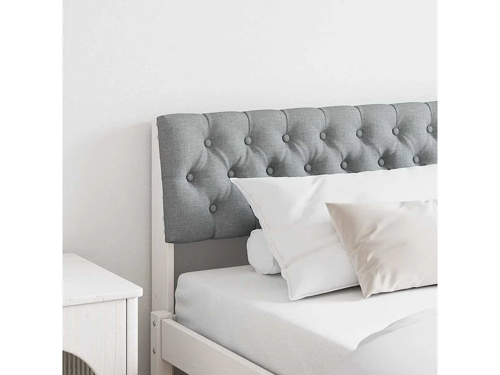 Cabeceira estofada Cinzento-claro 180 cm