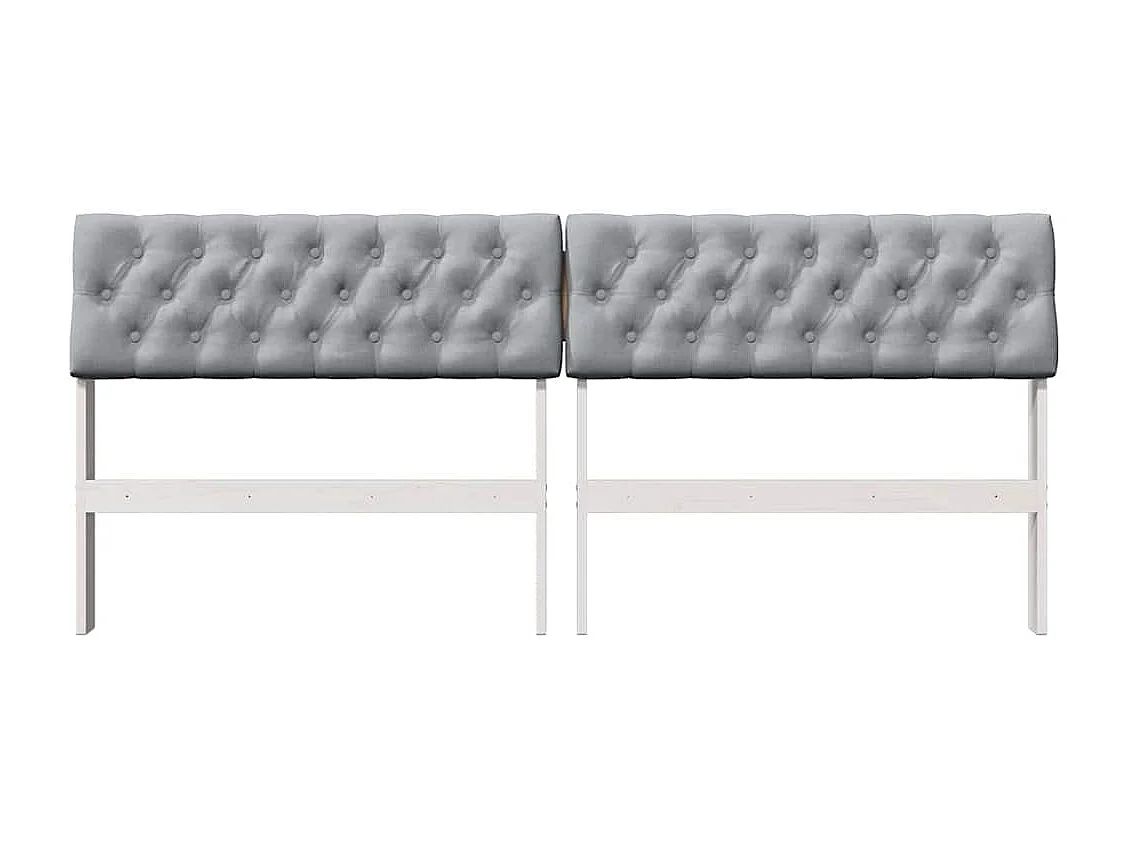 Cabeceira estofada Cinzento-claro 180 cm