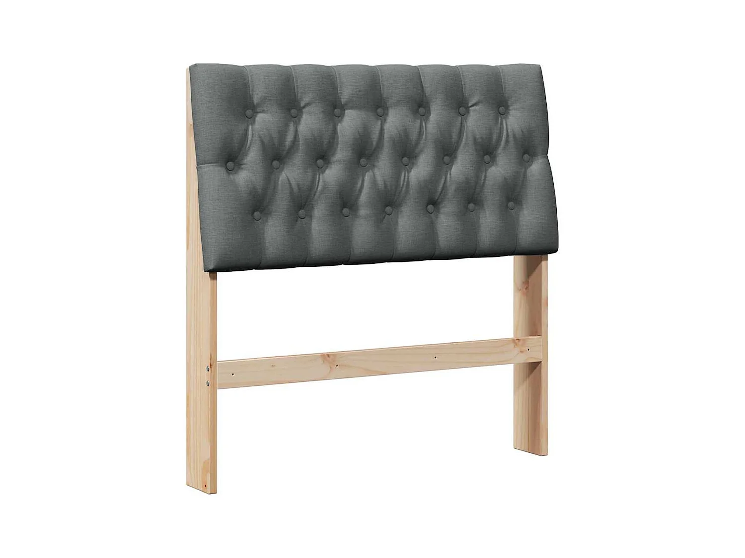 Tête de lit capitonnée Gris foncé 90 cm Pin massif