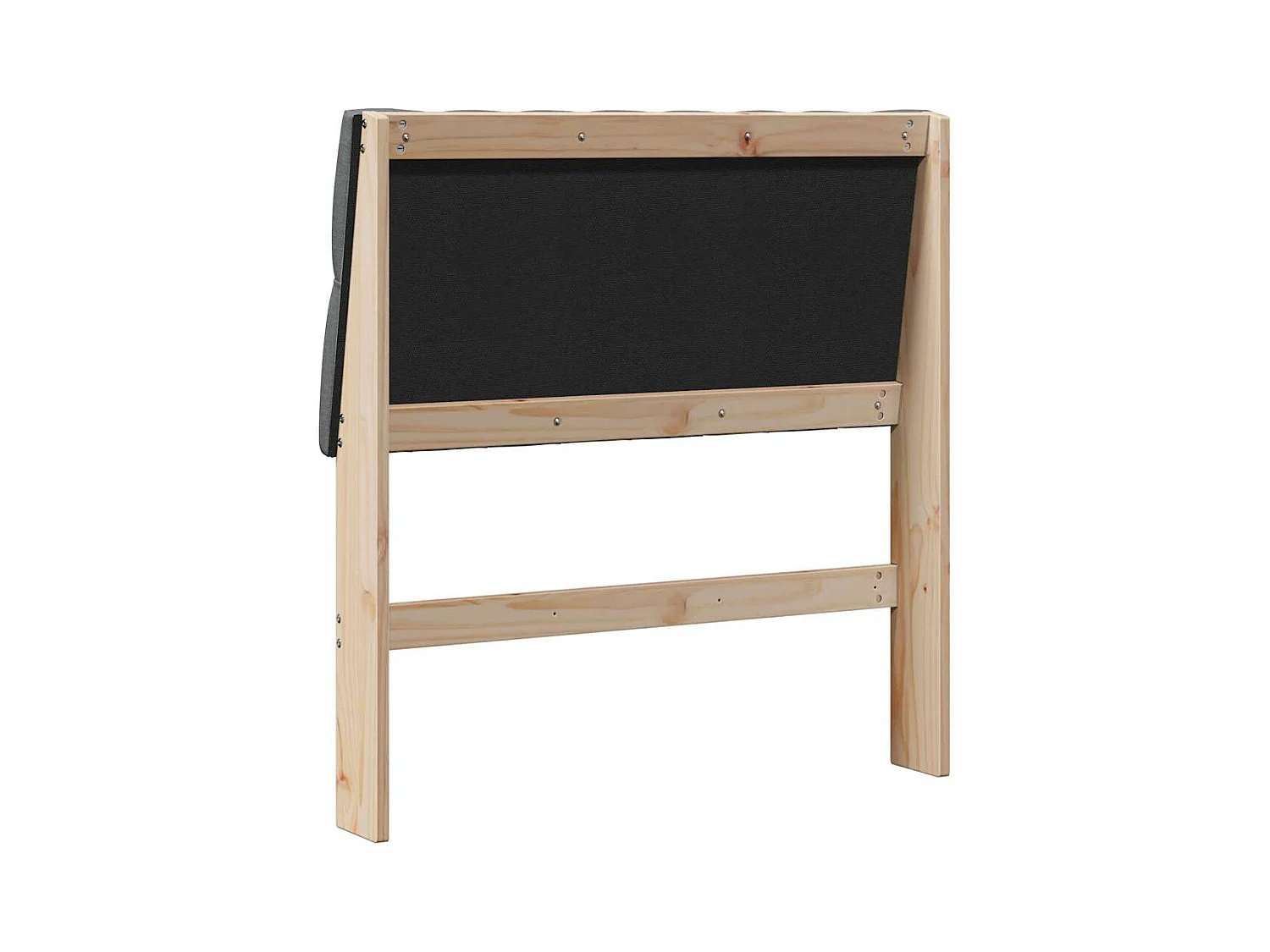 Tête de lit capitonnée Gris foncé 90 cm Pin massif