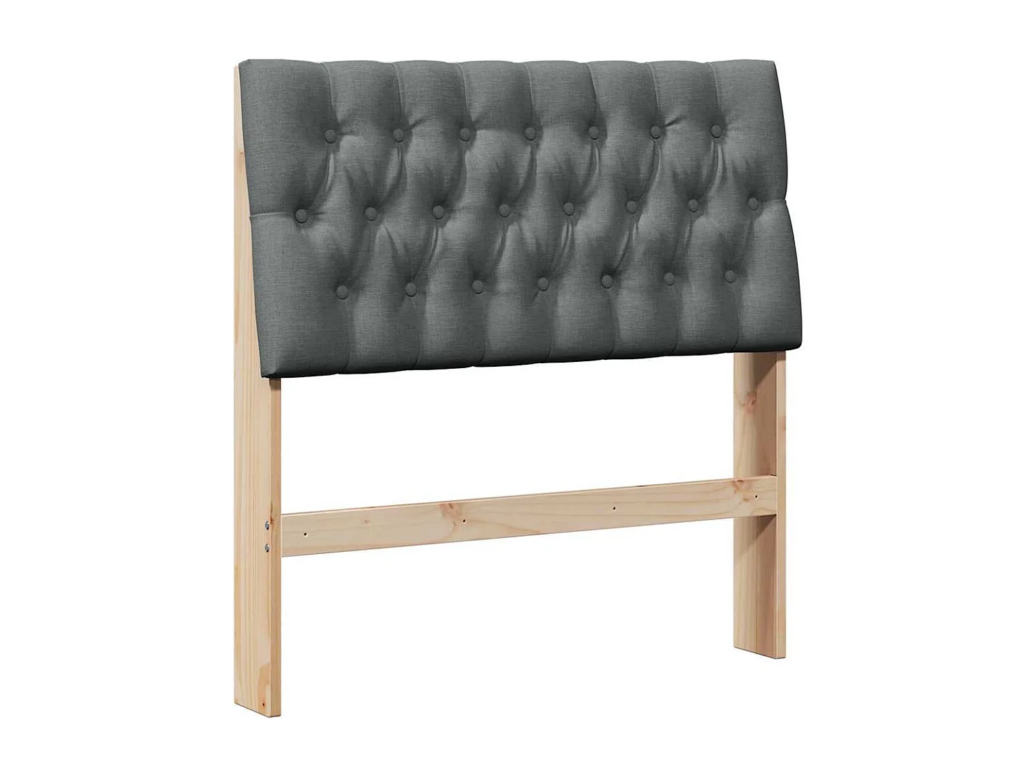 Tête de lit capitonnée Gris foncé 90 cm Pin massif