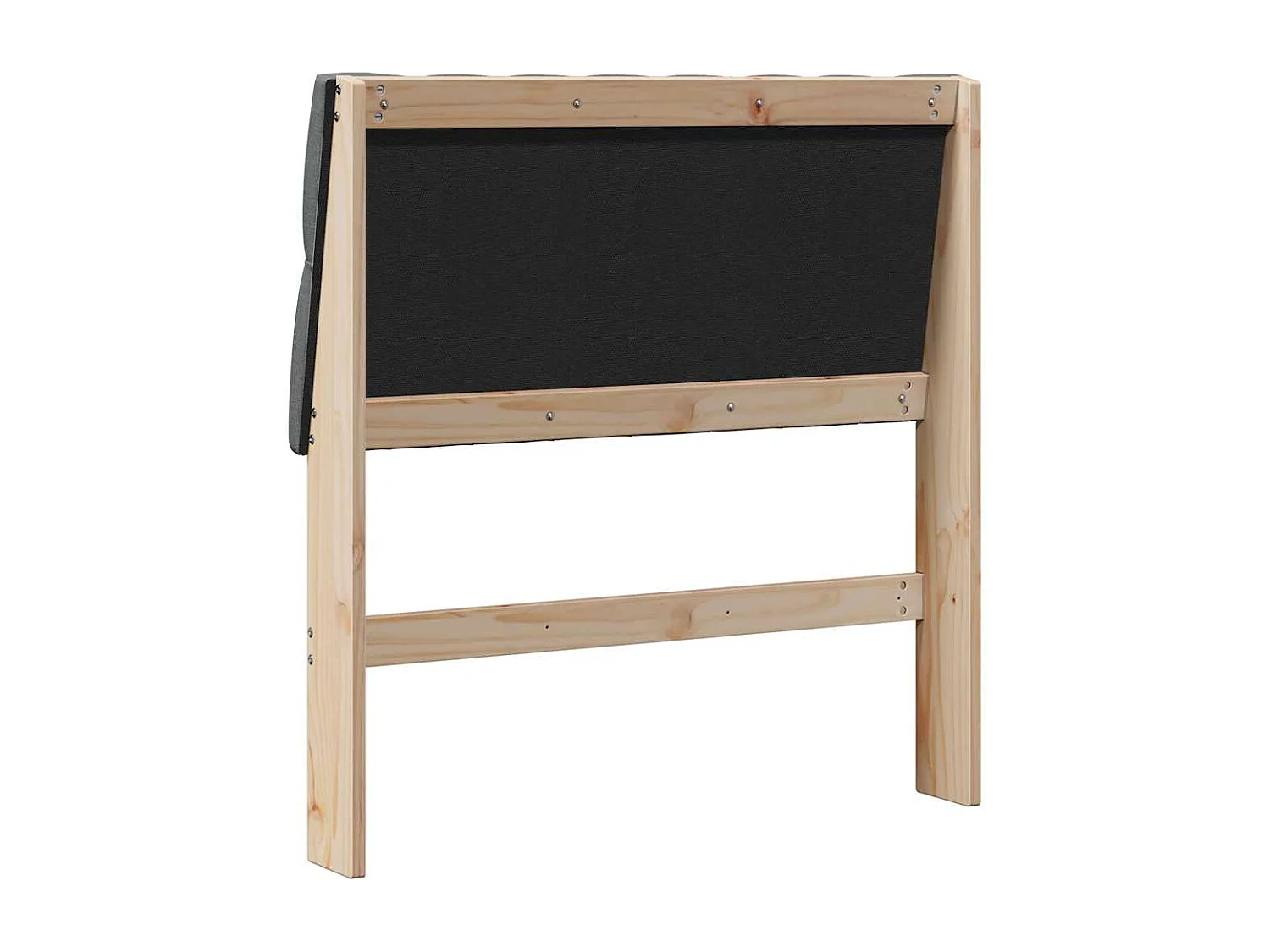 Tête de lit capitonnée Gris foncé 90 cm Pin massif