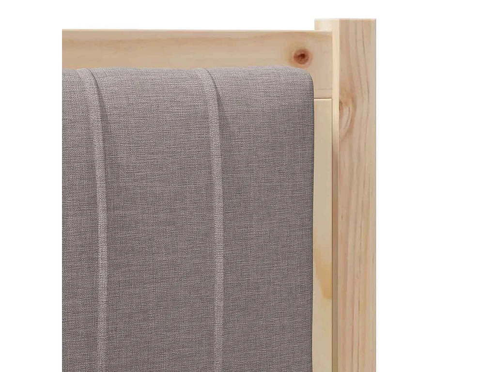 Cabecero tapizado Marrón 100 cm Madera de Pino Sólido y Tela