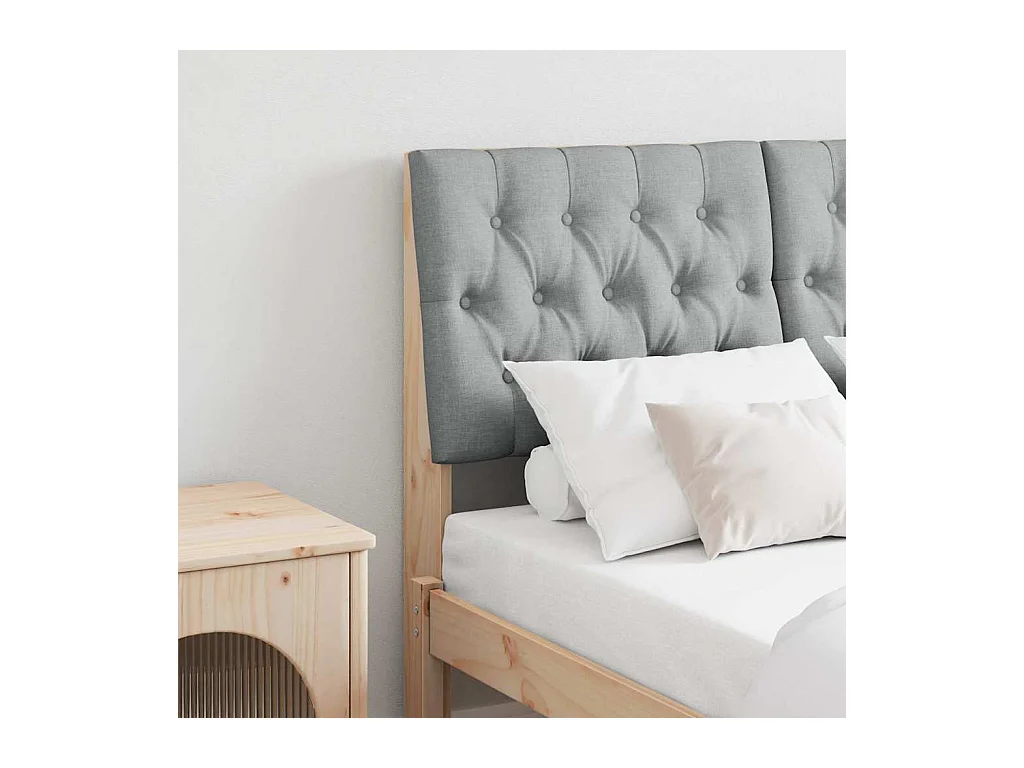 Cabeceira estofada Cinzento-claro 120 cm