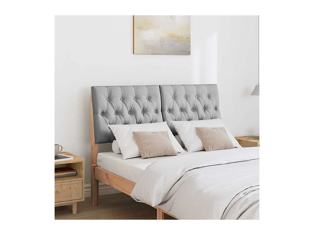 Cabeceira estofada Cinzento-claro 120 cm